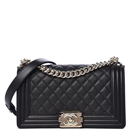 chanel caviar quilted boy bag|BOY CHANEL .